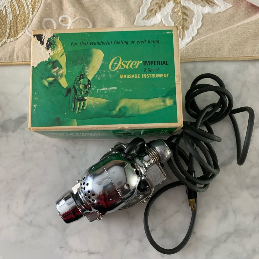 VTG Oster Imperial Two Speed Massage Instrument Model 106-01 Tested Works